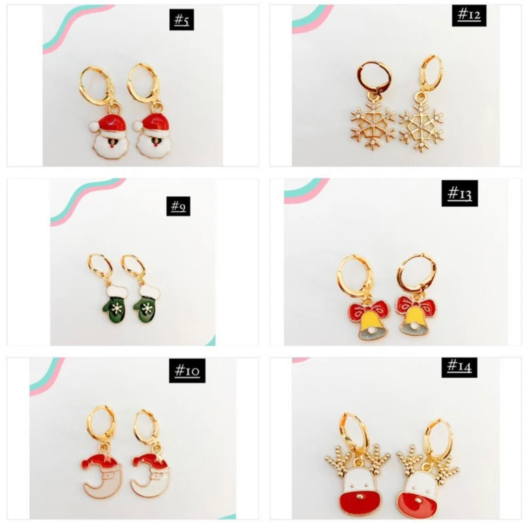 Gold Plated Holiday Huggies
