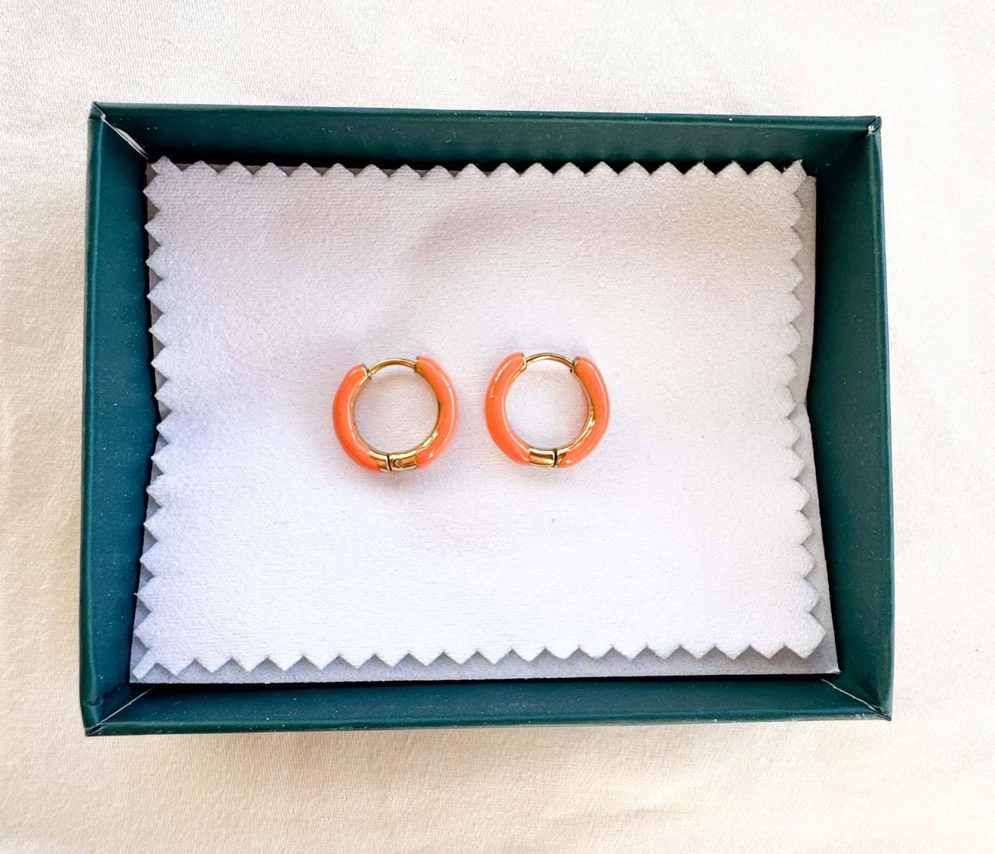 Gold Plated Colorful Bold Hoops