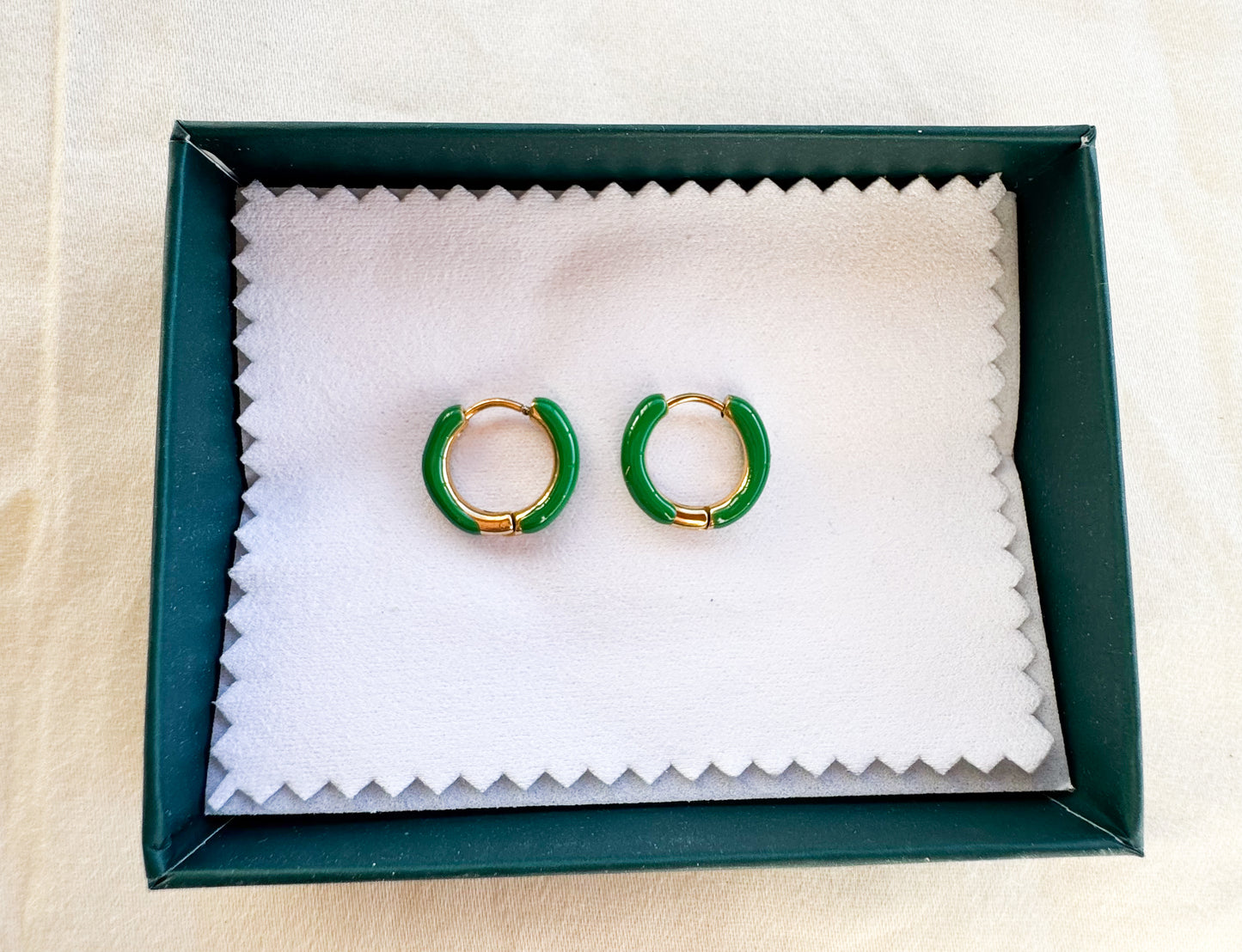 Gold Plated Colorful Bold Hoops