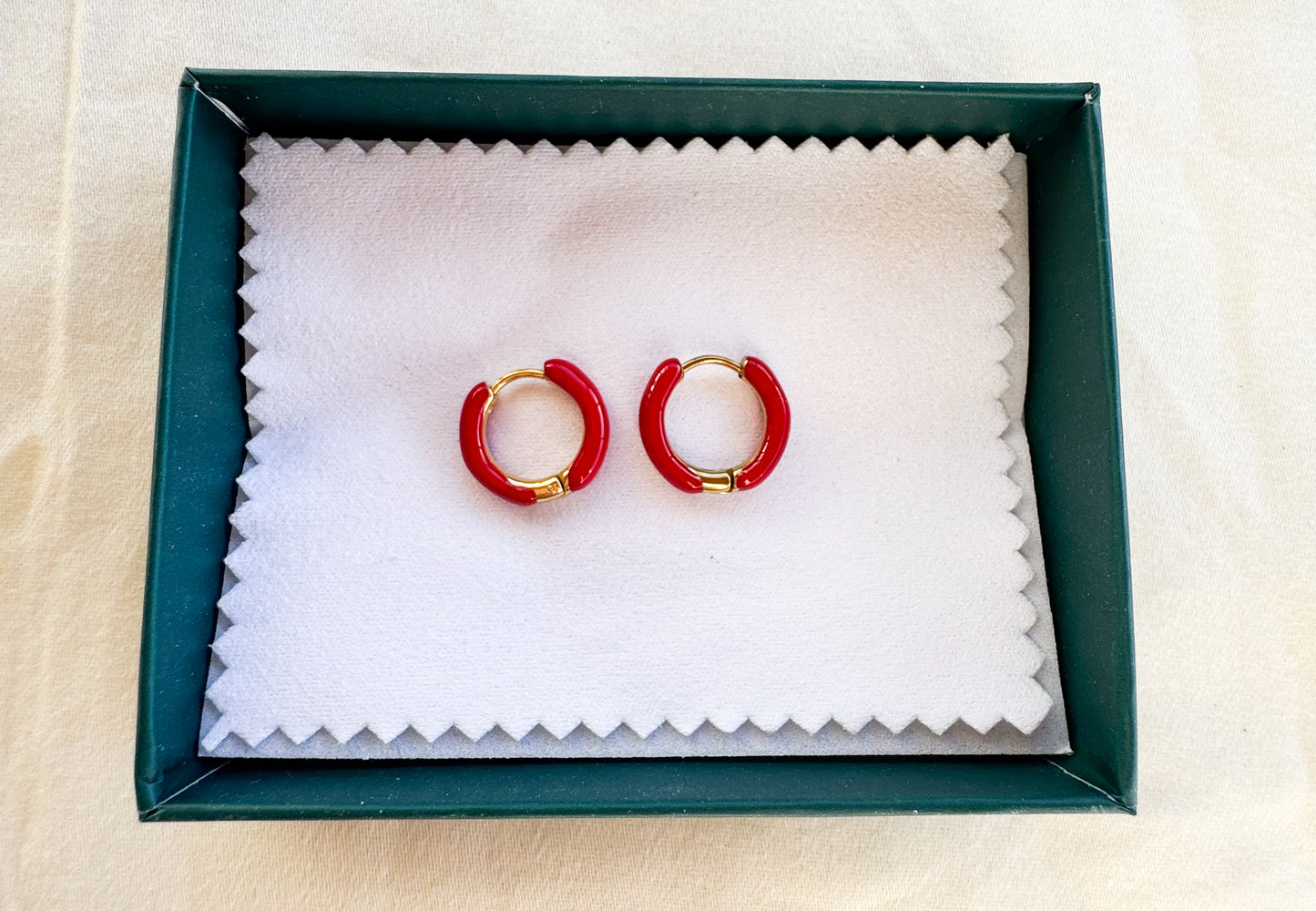 Gold Plated Colorful Bold Hoops