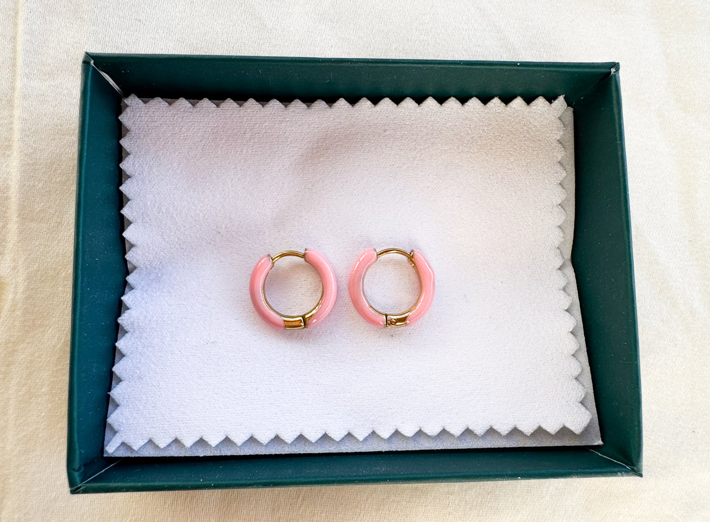 Gold Plated Colorful Bold Hoops