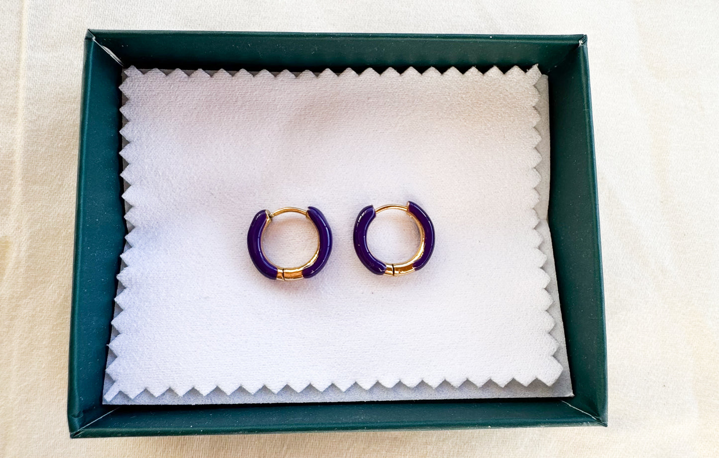 Gold Plated Colorful Bold Hoops
