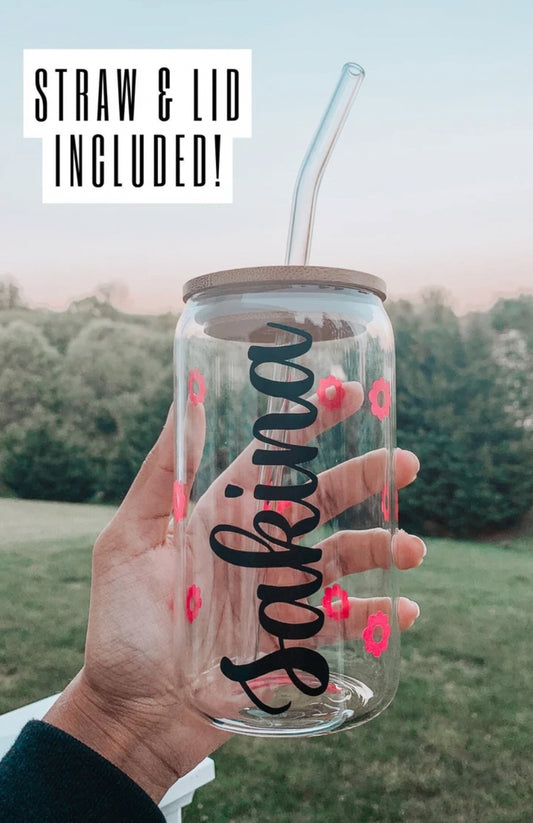 Custom Name Glass Cup