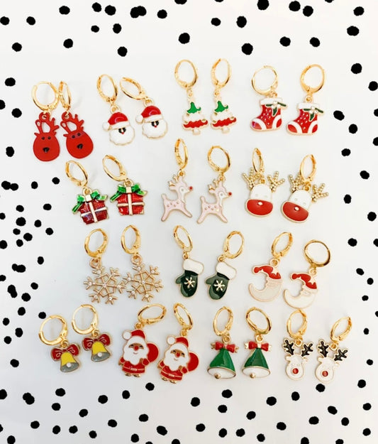 Gold Plated Holiday Huggies
