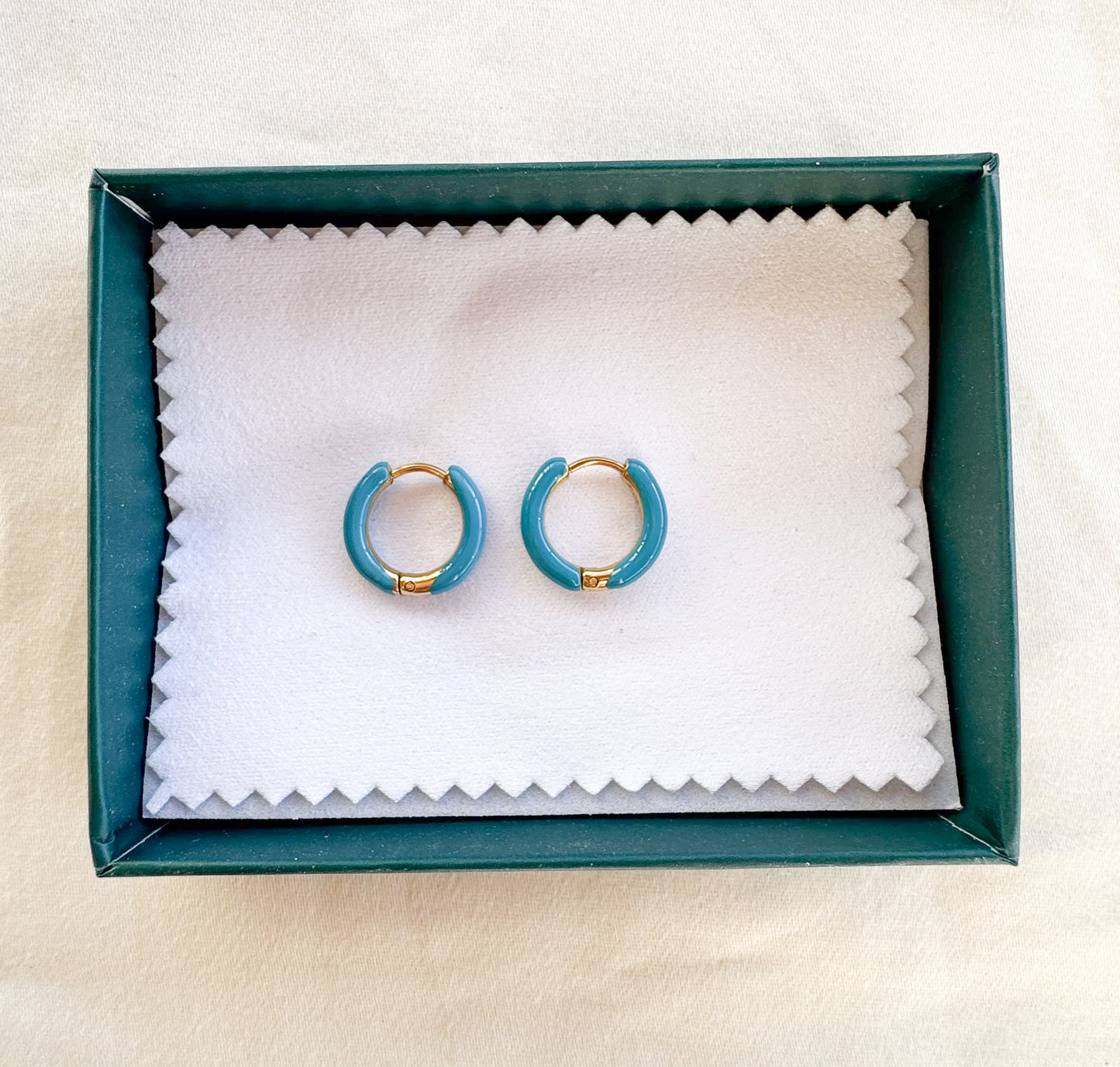 Gold Plated Colorful Bold Hoops