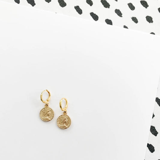 Gold Plated Coin Huggies